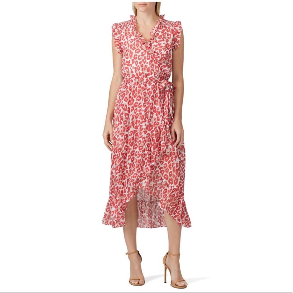 Slate & Willow Ruffle Leopard Wrap Dress